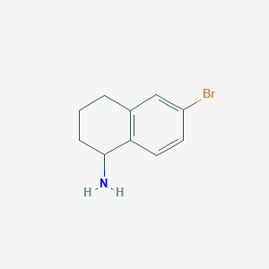 molecular formula C10H12BrN B1376899 6-Bromo-1,2,3,4-tetrahydronaphthalen-1-amine CAS No. 1337523-99-5