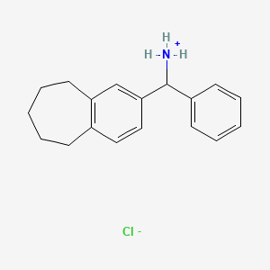 molecular formula C18H22ClN B13769020 alpha-(6,7,8,9-Tetrahydro-5H-benzocyclohepten-2-yl)benzylamine hydrochloride CAS No. 51490-43-8