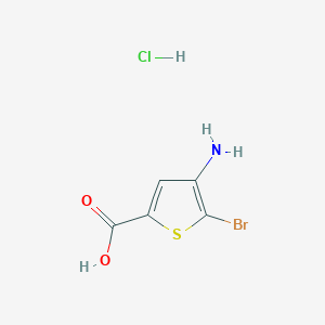 molecular formula C5H5BrClNO2S B1376904 4-Amino-5-bromothiophene-2-carboxylic acid hydrochloride CAS No. 89499-50-3