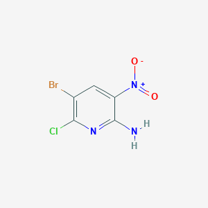 molecular formula C5H3BrClN3O2 B1376908 5-Bromo-6-chloro-3-nitropyridin-2-amine CAS No. 1335057-22-1