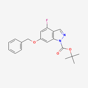 molecular formula C19H19FN2O3 B1376909 tert-Butyl 6-(benzyloxy)-4-fluoro-1H-indazole-1-carboxylate CAS No. 1253789-02-4