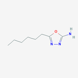 molecular formula C8H15N3O B13769121 5-Hexyl-1,3,4-oxadiazol-2-amine CAS No. 69741-94-2
