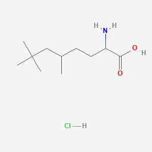 molecular formula C11H24ClNO2 B13769123 2-Amino-5,7,7-trimethyl-octanoic acid CAS No. 5440-38-0