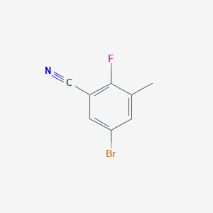 molecular formula C8H5BrFN B1376914 5-Bromo-2-fluoro-3-methylbenzonitrile CAS No. 1110502-49-2