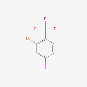 molecular formula C7H3BrF3I B1376915 2-溴-4-碘-1-(三氟甲基)苯 CAS No. 1369927-31-0
