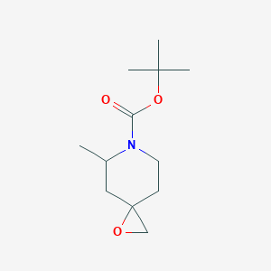 molecular formula C12H21NO3 B1376918 Tert-butyl 5-methyl-1-oxa-6-azaspiro[2.5]octane-6-carboxylate CAS No. 1375107-55-3