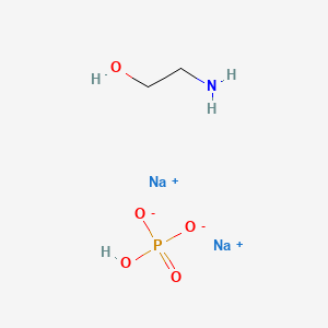 molecular formula C2H8NNa2O5P B13769224 Disodium monoethanolamine phosphate CAS No. 53404-45-8