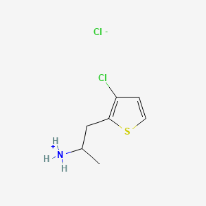 molecular formula C7H11Cl2NS B13769280 Ethylamine, 1-(3-chloro-2-thenyl)-, hydrochloride CAS No. 67482-59-1
