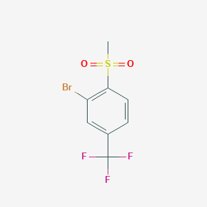 molecular formula C8H6BrF3O2S B1376929 2-Bromo-1-methanesulfonyl-4-(trifluoromethyl)benzene CAS No. 1820703-37-4