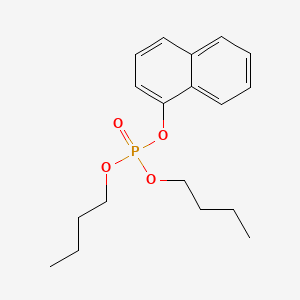 molecular formula C18H25O4P B13769296 Phosphoric acid, dibutyl 1-Naphthalenyl ester CAS No. 74536-90-6