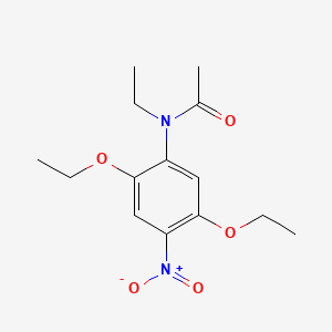 molecular formula C14H20N2O5 B13769325 Acetamide, N-(2,5-diethoxy-4-nitrophenyl)-N-ethyl- CAS No. 68052-12-0