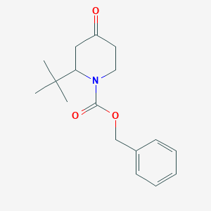 molecular formula C17H23NO3 B1376935 Benzyl 2-(tert-butyl)-4-oxopiperidine-1-carboxylate CAS No. 1245645-34-4