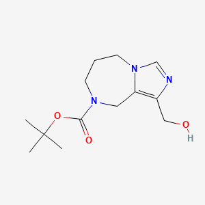 molecular formula C13H21N3O3 B1376936 tert-Butyl 1-(hydroxymethyl)-6,7-dihydro-5H-imidazo[1,5-a][1,4]diazepine-8(9H)-carboxylate CAS No. 1251014-69-3