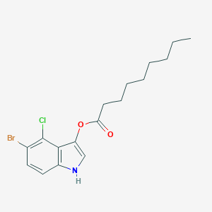 molecular formula C17H21BrClNO2 B137694 5-Bromo-4-chloro-1H-indol-3-yl nonanoate CAS No. 133950-77-3