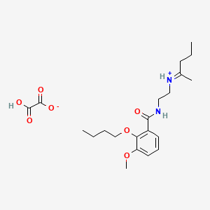 molecular formula C21H32N2O7 B13769409 N-(2-Pentylideneaminoethyl)-2-butoxy-3-methoxybenzamide oxalate CAS No. 63887-08-1