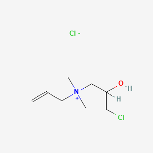 molecular formula C8H17Cl2NO B13769410 Allyl(3-chloro-2-hydroxypropyl)dimethylammonium chloride CAS No. 70729-69-0