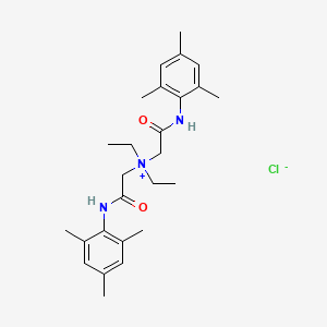 molecular formula C26H38ClN3O2 B13769522 Bis((mesitylcarbamoyl)methyl)diethylammonium chloride CAS No. 79143-74-1