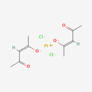molecular formula C10H14Cl2O4Pt B13769548 Dichlorobis(pentane-2,4-dionato-O,O')platinum CAS No. 68958-84-9