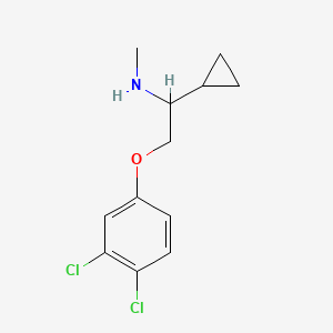 molecular formula C12H15Cl2NO B1376959 [1-Cyclopropyl-2-(3,4-dichlorophenoxy)ethyl]methylamine CAS No. 1379811-70-7