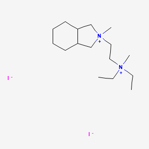 molecular formula C16H34I2N2 B13769616 Isoindolinium, hexahydro-2-(2-(diethylmethylammonio)ethyl)-2-methyl-, diiodide CAS No. 73826-53-6