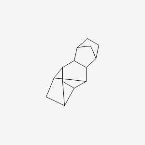 molecular formula C14H18 B13769633 Dodecahydro-4,7-methano-2,3,8-methenocyclopent[a]indene CAS No. 51966-13-3