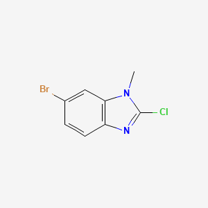 molecular formula C8H6BrClN2 B1376964 6-Bromo-2-chloro-1-methyl-1H-benzo[d]imidazole CAS No. 1378947-22-8