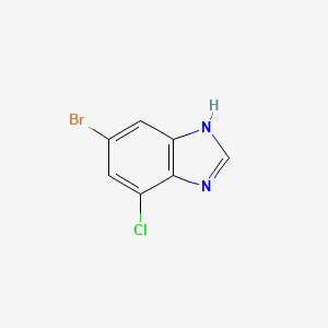 molecular formula C7H4BrClN2 B1376965 6-Bromo-4-chloro-1H-benzimidazole CAS No. 1360932-45-1