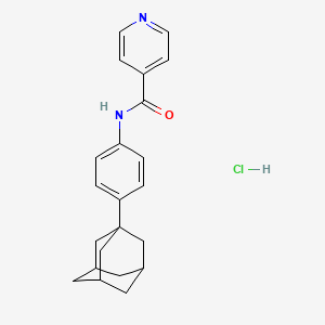 molecular formula C22H25ClN2O B13769658 N-[4-(1-adamantyl)phenyl]pyridine-4-carboxamide;hydrochloride CAS No. 61876-25-3