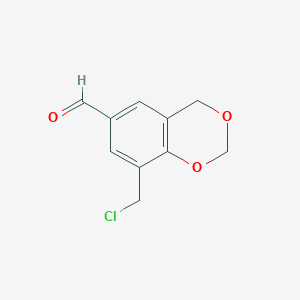 molecular formula C10H9ClO3 B1376966 8-(chloromethyl)-4H-1,3-benzodioxine-6-carbaldehyde CAS No. 1437312-03-2