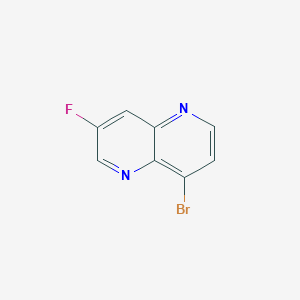 molecular formula C8H4BrFN2 B1376968 8-Bromo-3-fluoro-1,5-naphthyridine CAS No. 1437790-07-2