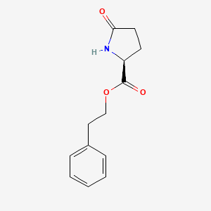 molecular formula C13H15NO3 B13769692 2-Phenylethyl 5-oxopyrrolidine-2-carboxylate CAS No. 60555-58-0