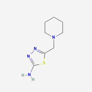 molecular formula C8H14N4S B1376970 5-(Piperidin-1-ylmethyl)-1,3,4-thiadiazol-2-amine CAS No. 14069-10-4