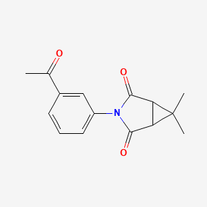 molecular formula C15H15NO3 B1376975 3-(3-Acetylphenyl)-6,6-dimethyl-3-azabicyclo[3.1.0]hexane-2,4-dione CAS No. 1415719-38-8
