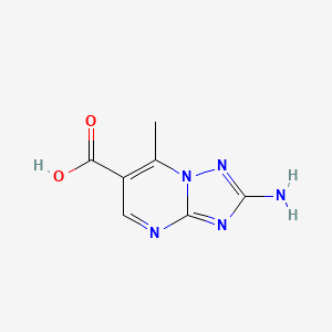 molecular formula C7H7N5O2 B1376976 2-Amino-7-methyl[1,2,4]triazolo[1,5-a]pyrimidine-6-carboxylic acid CAS No. 1394306-55-8
