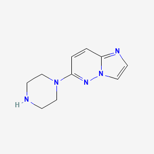 molecular formula C10H13N5 B1376977 6-(1-Piperazinyl)imidazo[1,2-B]pyridazine CAS No. 946157-08-0