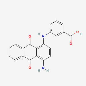 molecular formula C21H14N2O4 B13769779 Benzoic acid, 3-[(4-amino-9,10-dihydro-9,10-dioxo-1-anthracenyl)amino]- CAS No. 58473-42-0