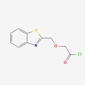 molecular formula C10H8ClNO2S B1376978 (1,3-Benzothiazol-2-ylmethoxy)acetyl chloride CAS No. 1437312-08-7