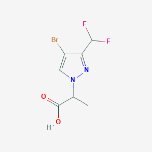 2-[4-bromo-3-(difluoromethyl)-1H-pyrazol-1-yl]propanoic acid
