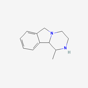 molecular formula C12H16N2 B13769795 Pyrazino[2,1-a]isoindole,1,2,3,4,6,10b-hexahydro-1-methyl-(9ci) 