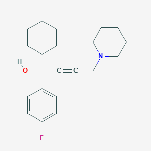 1-(4-Cyclohexyl-4-hydroxy-4-(4-fluorophenyl)-2-butynyl)piperidine