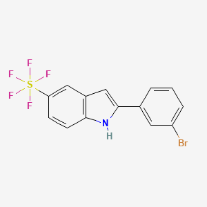 2-(3-Bromophenyl)-5-pentafluorosulfanyl-1H-indole