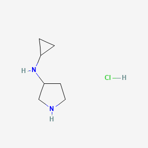 molecular formula C7H15ClN2 B1376981 N-Cyclopropylpyrrolidin-3-amine hydrochloride CAS No. 1396762-12-1