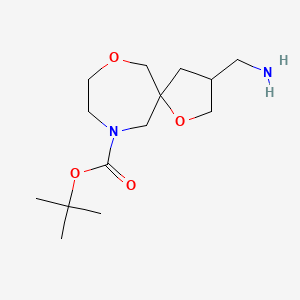 B1376983 tert-Butyl 3-(aminomethyl)-1,7-dioxa-10-azaspiro[4.6]undecane-10-carboxylate CAS No. 1251000-10-8