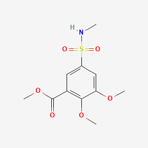 molecular formula C11H15NO6S B13769855 Methyl 2,3-dimethoxy-5-((methylamino)sulphonyl)benzoate CAS No. 57734-48-2