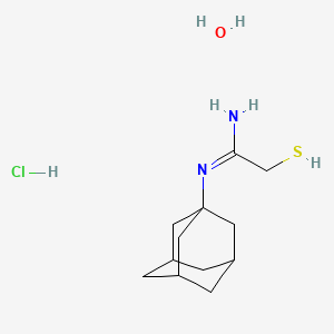molecular formula C12H23ClN2OS B13769867 Acetamidine, N-(1-adamantyl)-2-mercapto-, hydrochloride, hydrate CAS No. 64058-95-3