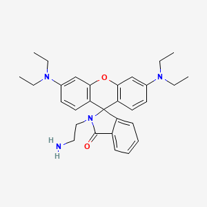 molecular formula C30H36N4O2 B1376989 2-(2-Aminoethyl)-3',6'-bis(diethylamino)spiro[isoindoline-1,9'-xanthen]-3-one CAS No. 950846-89-6