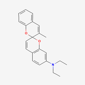 molecular formula C22H23NO2 B13769933 N,N-diethyl-3'-methyl-2,2'-spirobi[2H-1-benzopyran]-7-amine CAS No. 51988-34-2
