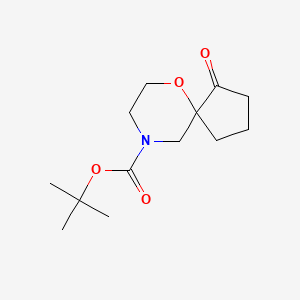 molecular formula C13H21NO4 B1376994 tert-Butyl 1-oxo-6-oxa-9-azaspiro[4.5]decane-9-carboxylate CAS No. 1251000-29-9
