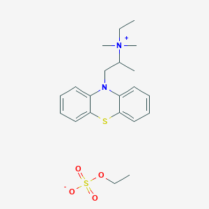 molecular formula C21H30N2O4S2 B13769948 Dimethylethyl(1-methyl-2-(10-phenothiazinyl)ethyl)ammonium ethyl sulfate CAS No. 60-88-8