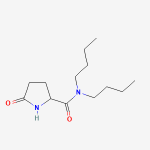 molecular formula C13H24N2O2 B13769975 N,N-Dibutyl-5-oxopyrrolidine-2-carboxamide CAS No. 57632-65-2